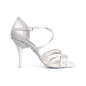 Chaussures White Satin Glitter Portdance PD800