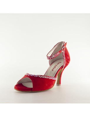 Chaussures NATALIA rouges Rosso Latino - FAME La Maison De La Danse
