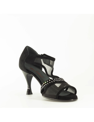 Chaussures XENA Noires Rosso Latino - FAME La Maison De La Danse