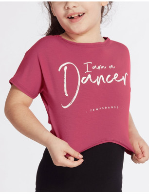 Tshirt Court Danse Fille - AGILE JR I AM Temps Danse - FAME La Maison De La Danse