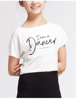 Tshirt Court Danse Fille - AGILE JR I AM Temps Danse - FAME La Maison De La Danse