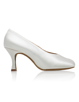 Chaussures danse Femme - 106A Landslide - White Satin - Standard Ballroom Dance Shoes