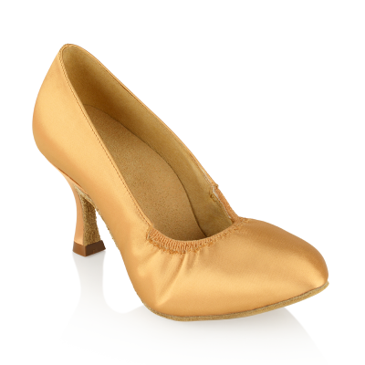 Chaussures danse Femme - 108A Ion - Flesh Satin - Standard Ballroom Dance Shoes