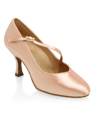 Chaussures danse Femme - 985A Sinai - Light Flesh Satin - Standard Ballroom Dance Shoes