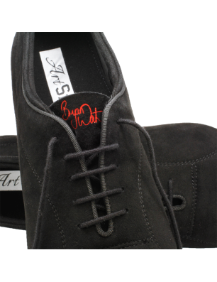 Chaussures danse Homme - BW111 Bryan Watson - Black Nappa Suede - Latin Dance Shoes
