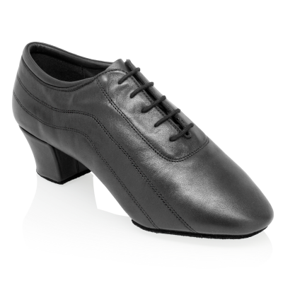 Chaussures danse Homme - H447 Zephyr - Black Leather - Latin Dance Shoes