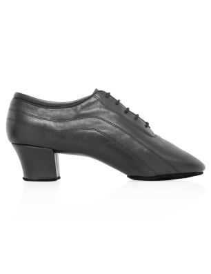 Chaussures danse Homme - H447 Zephyr - Black Leather - Latin Dance Shoes