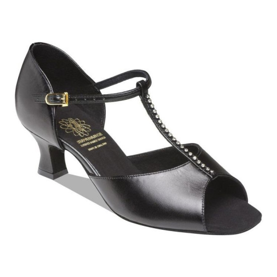 Chaussures danse de salon Style 1529 Wide - Black Leather SUPADANCE - Fame la Maison de la Danse