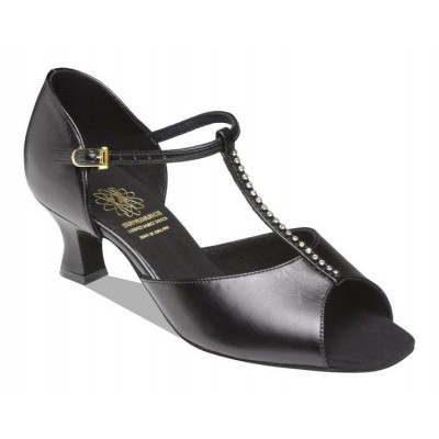 Chaussures danse de salon Style 1529 Wide - Black Leather SUPADANCE - Fame la Maison de la Danse