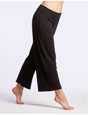 Pantalon large noir 7/8 Ceinture haute - AKILA Temps Danse - FAME La Maison De La Danse