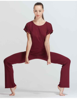 Pantalon bordeaux Jazz Enfant - LUNA JR Temps Danse - FAME La Maison De La Danse
