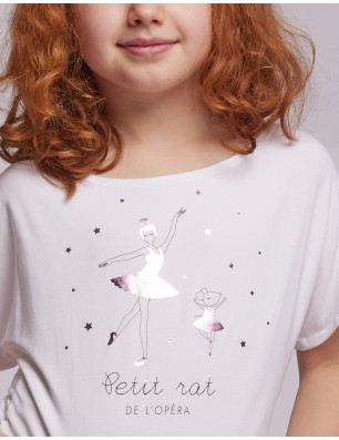 T-SHIRT COURT DANSE FILLE - AGILE JR OPERA Temps Danse - FAME LA MAISON DE LA DANSE