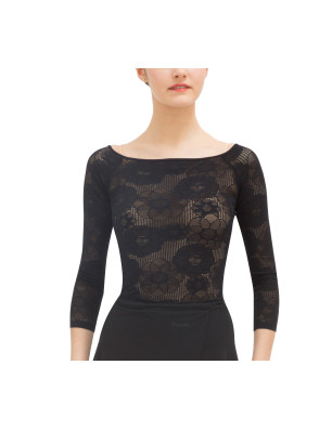 Top manches longues en dentelle Rosace Repetto D0686 - FAME La Maison De La Danse