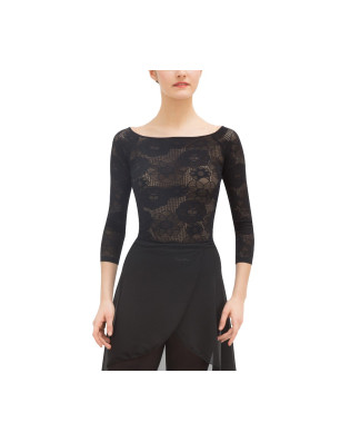 Top manches longues en dentelle Rosace Repetto D0686 - FAME La Maison De La Danse