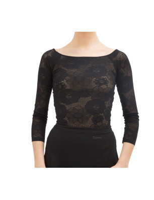 Top manches longues en dentelle Rosace Repetto D0686 - FAME La Maison De La Danse