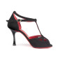 Chaussures Black Red Nubuck Portdance PD505