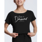 Tshirt Danse Fille noir AGILE JR I AM - Temps Danse