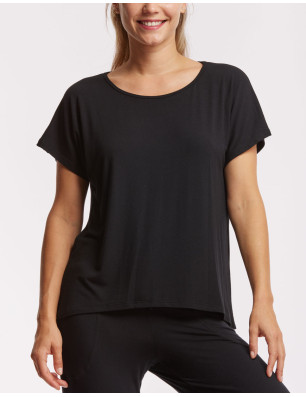 T-shirt Femme Bamboo noir - BADINE - Temps Danse - FAME LA MAISON DE LA DANSE