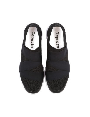 Dance Sneakers Ruban Noires Repetto V087R - Fame la maison de la danse