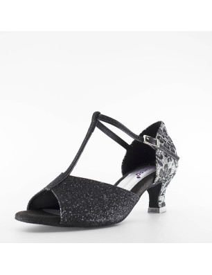 Chaussures danse de salon black silver 4/14 Lidmag - fame la maison de la danse
