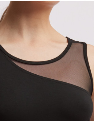 Robe de danse noire avec tulle - DORIA Temps Danse - FAME LA MAISON DE LA DANSE