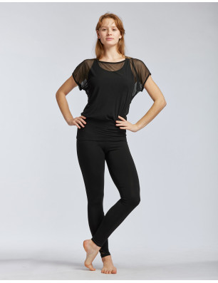 T-shirt tulle avec débardeur intégré DJANGO Temps Danse - FAME LA MAISON DE LA DANSE