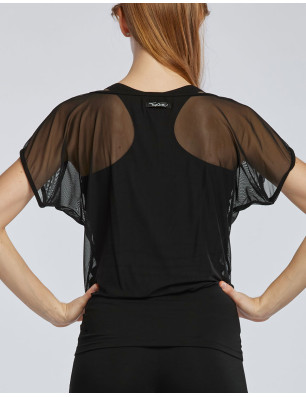 T-shirt tulle avec débardeur intégré DJANGO Temps Danse - FAME LA MAISON DE LA DANSE