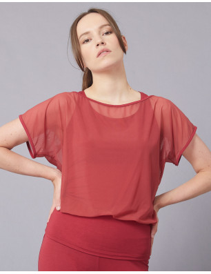 T-shirt tulle avec débardeur intégré DJANGO Temps Danse - FAME LA MAISON DE LA DANSE