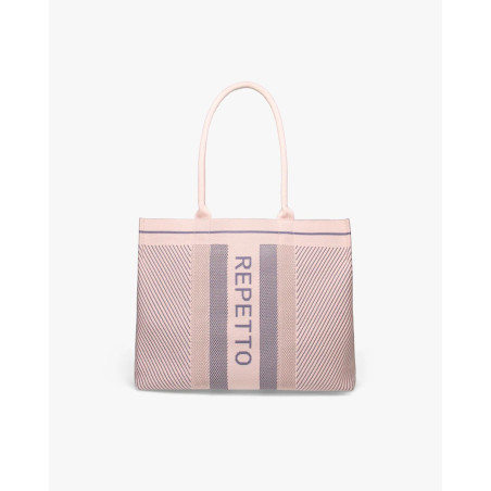 Cabas Rose blush et Gris petit rat Repetto B0335TRN - FAME LA MAISON DE LA DANSE