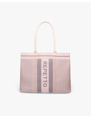 Cabas Rose blush et Gris petit rat Repetto B0335TRN - FAME LA MAISON DE LA DANSE