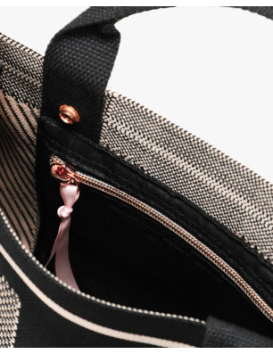 Petit cabas Noir et Rose Pétale Repetto B0380TR - FAME LA MAISON DE LA DANSE