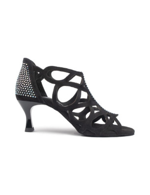 Chaussures PD814 Nubuck Noir Strass - Portdance - FAME LA MAISON DE LA DANSE