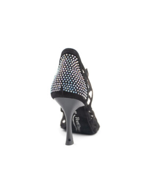 Chaussures PD814 Nubuck Noir Strass - Portdance - FAME LA MAISON DE LA DANSE