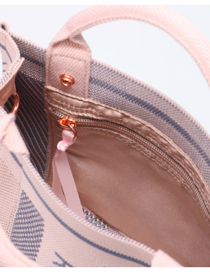 Petit Cabas Rose blush et Gris petit rat Repetto B0380TR - FAME LA MAISON DE LA DANSE