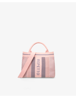 Petit Cabas Rose blush et Gris petit rat Repetto B0380TR - FAME LA MAISON DE LA DANSE