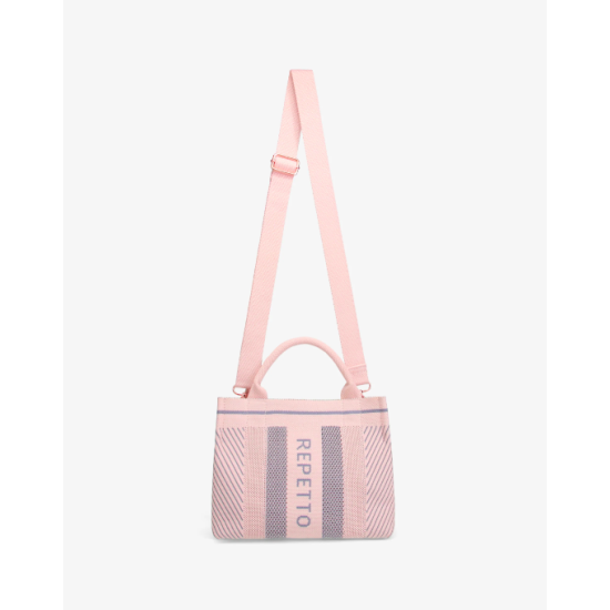 Petit Cabas Rose blush et Gris petit rat Repetto B0380TR - FAME LA MAISON DE LA DANSE