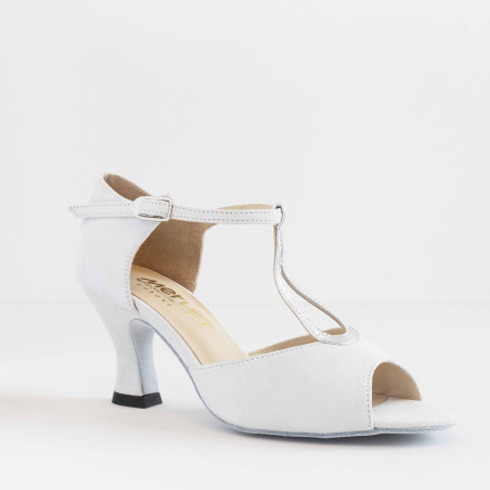Chaussures Argent Blanc Merlet JULINE3 1404-916 - FAME La Maison De La Danse