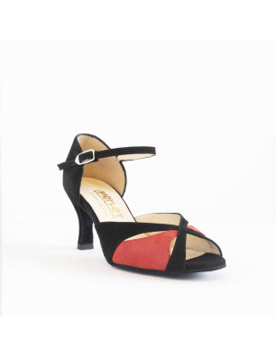 Chaussures Merlet Noires Rouges SAPHIR 1404-001 - FAME LA MAISON DE LA DANSE