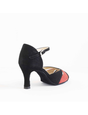 Chaussures Merlet Noires Rouges SAPHIR 1404-001 - FAME LA MAISON DE LA DANSE