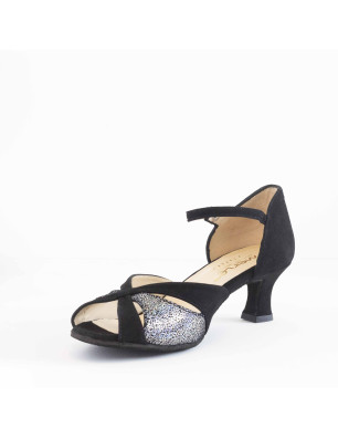 Chaussures noires argent Merlet KALIS12-1404 - FAME LA MAISON DE LA DANSE