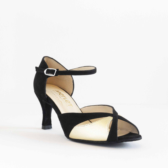 Chaussures noires dorées Merlet SAPHIR6-1404 - FAME LA MAISON DE LA DANSE
