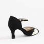 Chaussures noires dorées Merlet SAPHIR6-1404