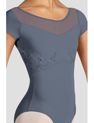 Justaucorps à mancherons floral Aster pour femme Bloch L3352 - FAME LA MAISON DE LA DANSE