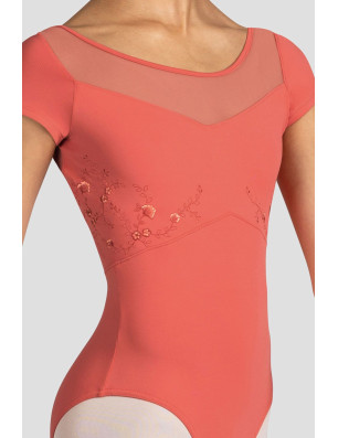 Justaucorps à mancherons floral Aster pour femme Bloch L3352 - FAME LA MAISON DE LA DANSE