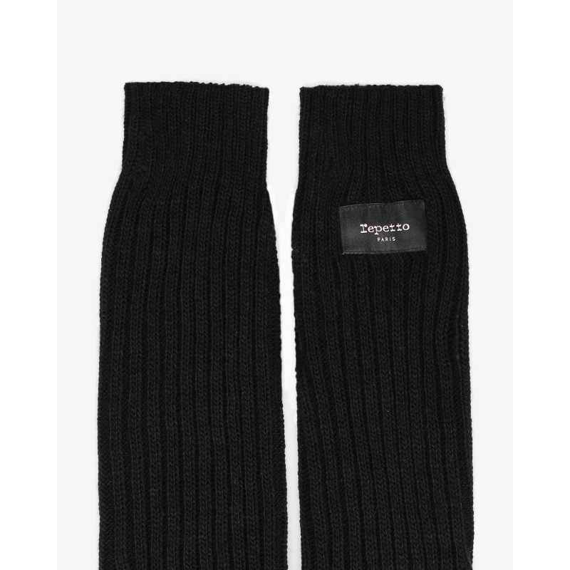 Guêtres noires Logo Repetto A0201