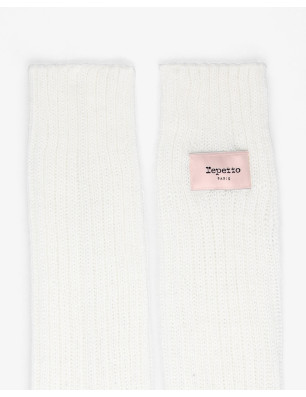 Guêtres blanc ivoire Logo Repetto A0201-214 - FAME LA MAISON DE LA DANSE