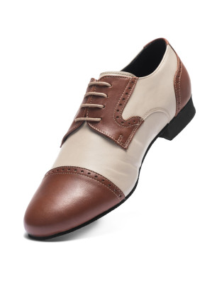 Chaussures de danse Homme MIGUEL Rumpf 2156 BROWN BEIGE - FAME LA MAISON DE LA DANSE