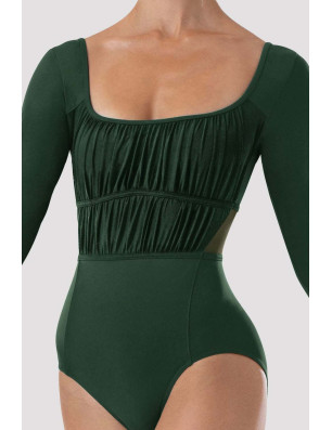 Justaucorps à manches 3/4 Zoey pour femme Bloch L4106B - FAME LA MAISON DE LA DANSE