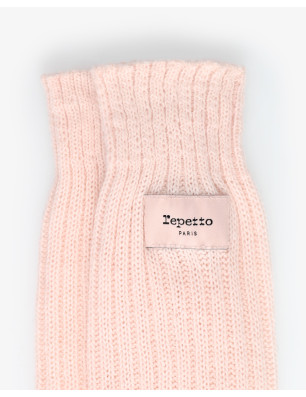 Guêtres rose pétale Logo Repetto A0201-047 - FAME LA MAISON DE LA DANSE