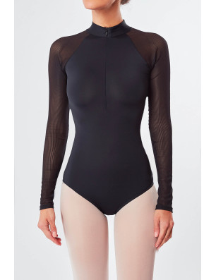 Justaucorps Résille Col Officier Repetto D0714 - FAME LA MAISON DE LA DANSE